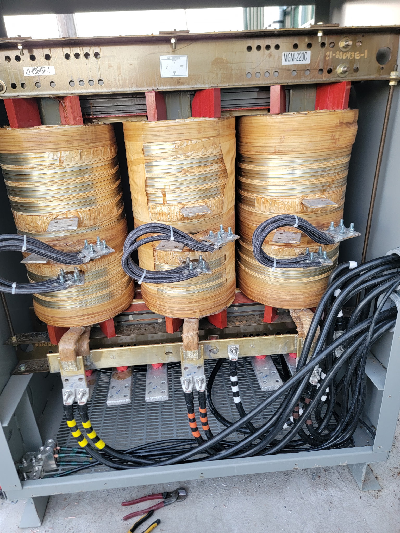 Main distribution panel neatly wired